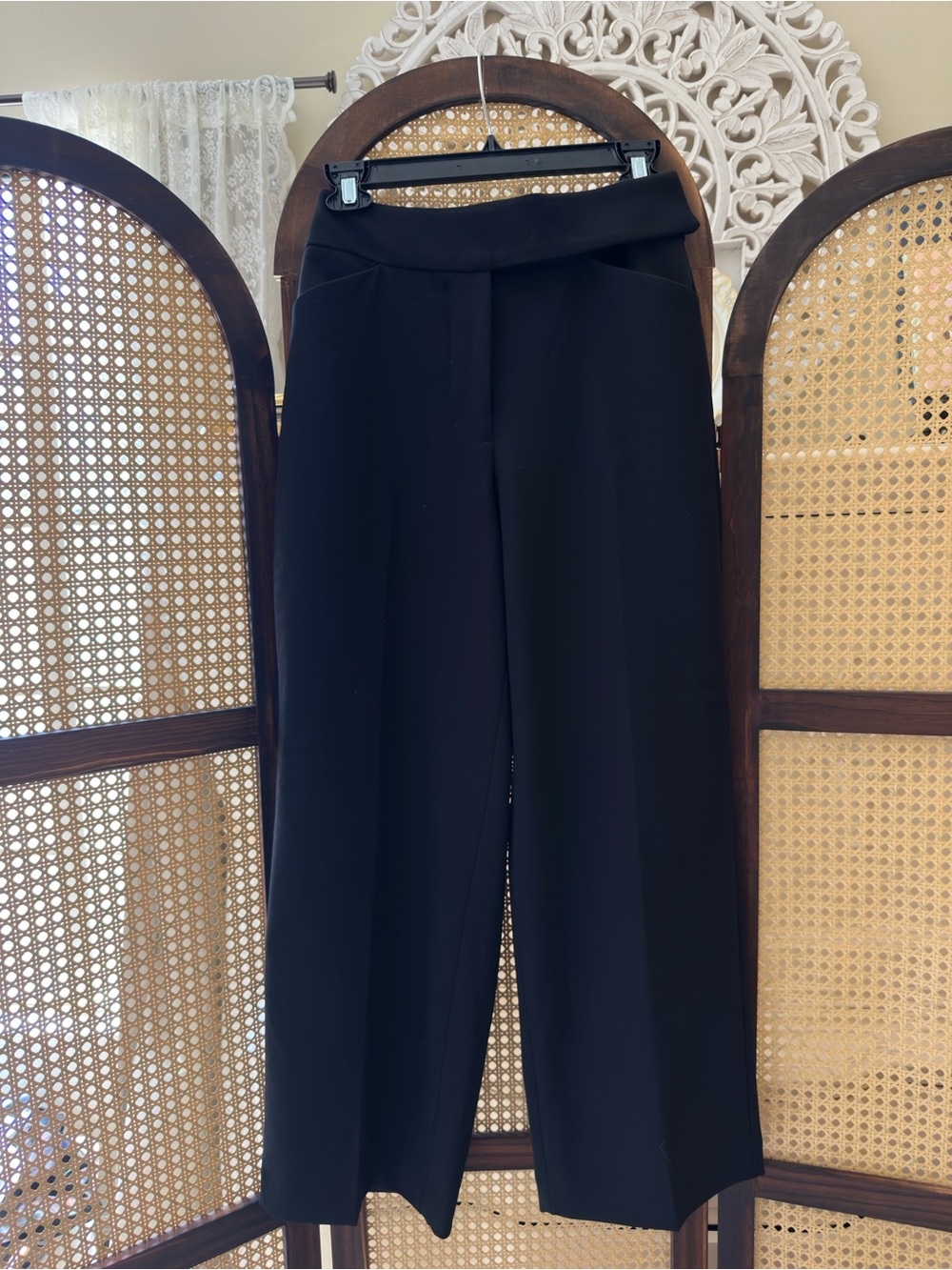 EXPRESS Black Wide-Leg Dress Pants